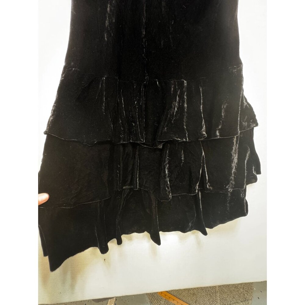 Laundry By Shelli Segal Women's Silk Mini Dress Sleeveless V Neck Size 6 Black - Picture 5 of 9